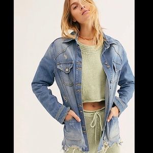NWOT Free People Moonchild Denim Shirt Jacket